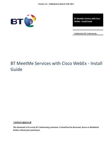Key Features of BT MeetMe Services with Cisco WebEx