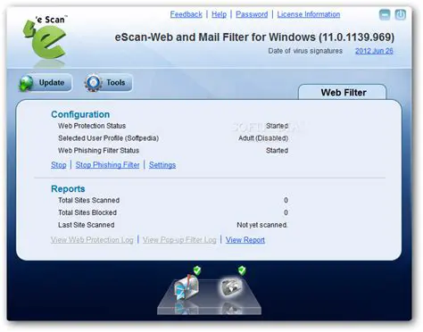 Key Features of eScan Web and Mail Filter