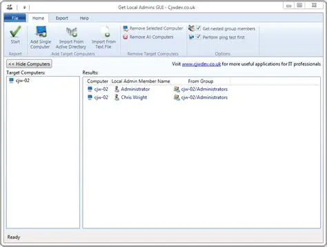 Key Features of Get Local Admins GUI