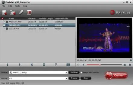 Key Features of Pavtube MXF Converter