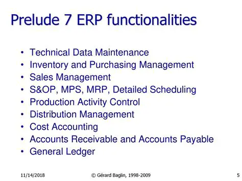 Key Features of Prelude ERP