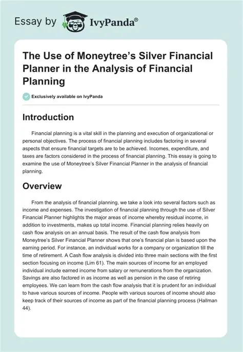 Key Features of Silver Financial Planner
