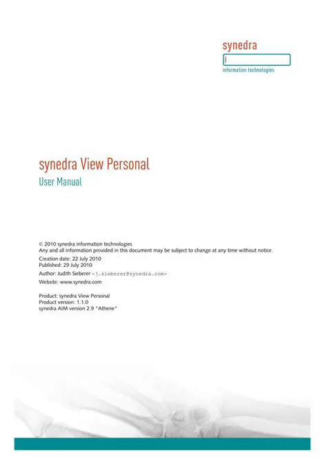 Key Features of Synedra View Personal