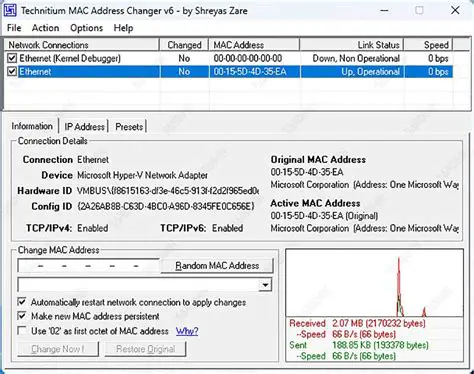 Key Features of Technitium MAC Address Changer