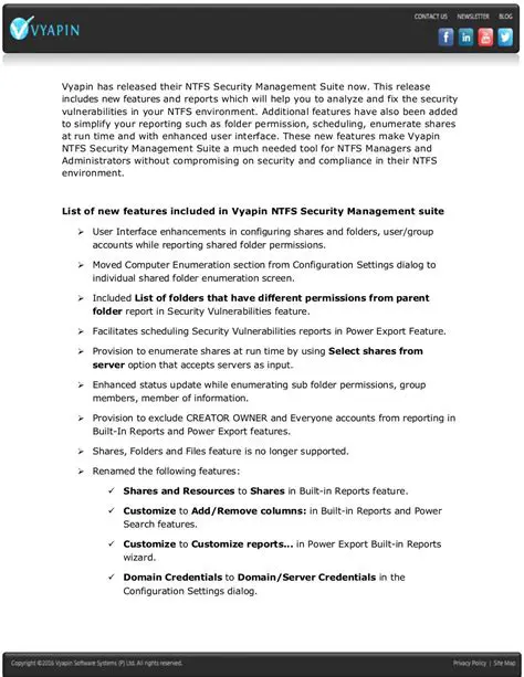 Key Features of Vyapin NTFS Security Management Suite