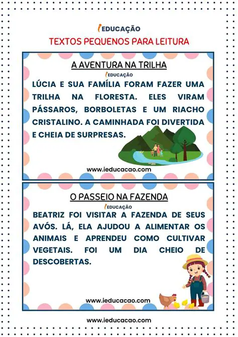 Leitura de textos diferentes