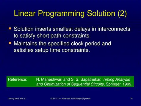 Linear Programming Solution