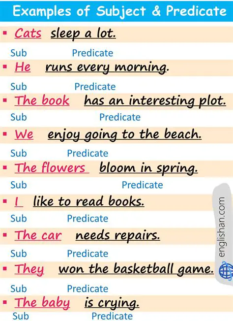 Look for a subject and a predicate