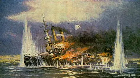 Loss of nearly their entire navy