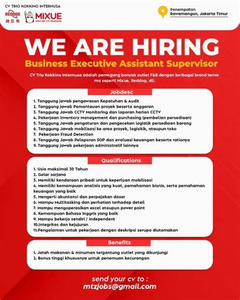 Executive Assistant Jobs in Jakarta: Your Guide to Landing a Top Role