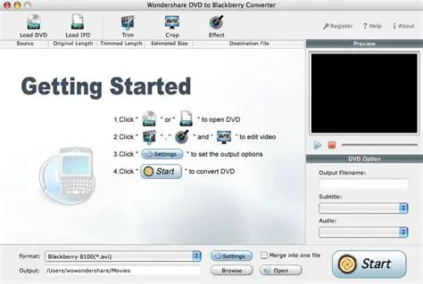 Main Features of Free DVD to Blackberry Converter