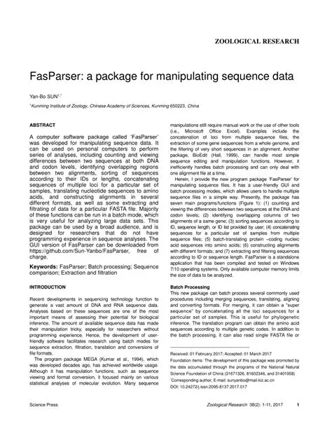 Manipulating Sequence Data