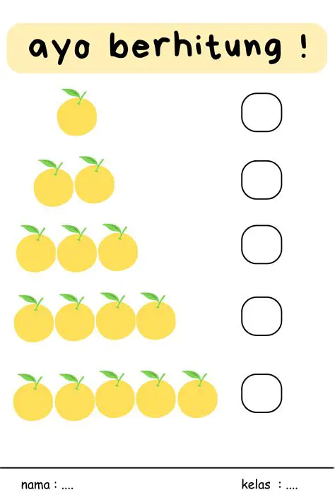 Menghitung Pecahan Jumlah Jeruk Dibandingkan Jumlah Seluruh Buah