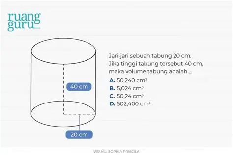 Menghitung Volume Tabung dengan Contoh Soal
