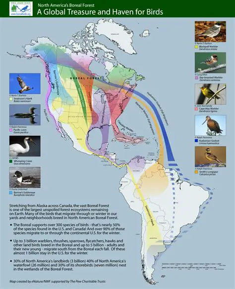 Migration patterns in birds