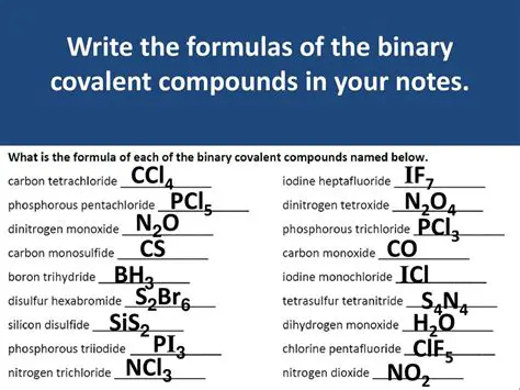 Naming Binary Covalent Compounds