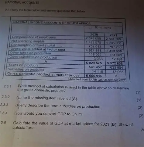 National Income Accounts of South Africa