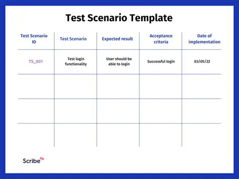 Necessary Outputs for Each Test Scenario