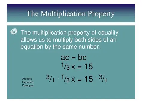 Not applying the multiplication property of equality correctly