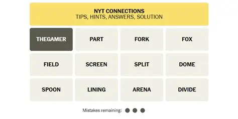 Unlocking the Daily Challenge: Strategic Guidance for NYT Connections Hints October 22