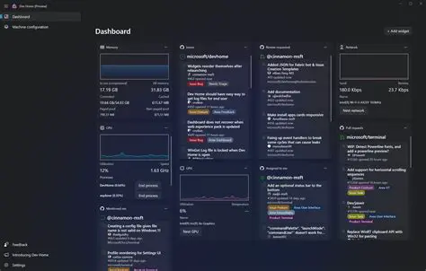 Optional Dashboard Widget or Menu Widget