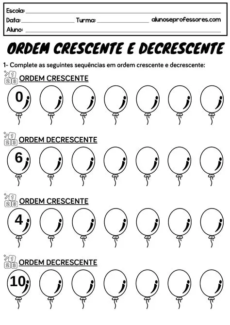 Ordene os algarismos em ordem decrescente