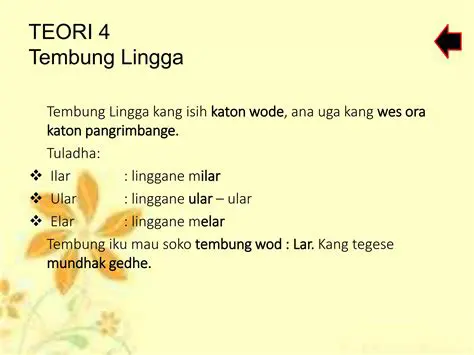 Pengenalan Tembung Linggane