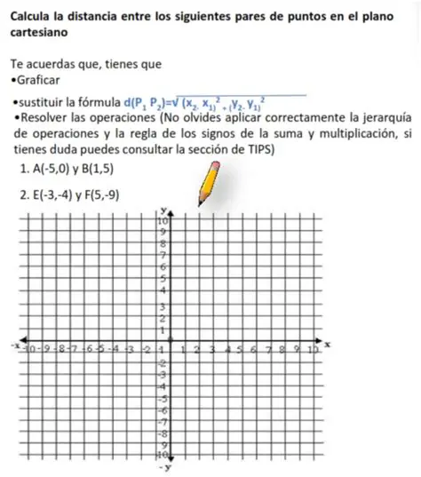 Preguntas y Respuestas sobre la Distancia en el Plano Cartesiano