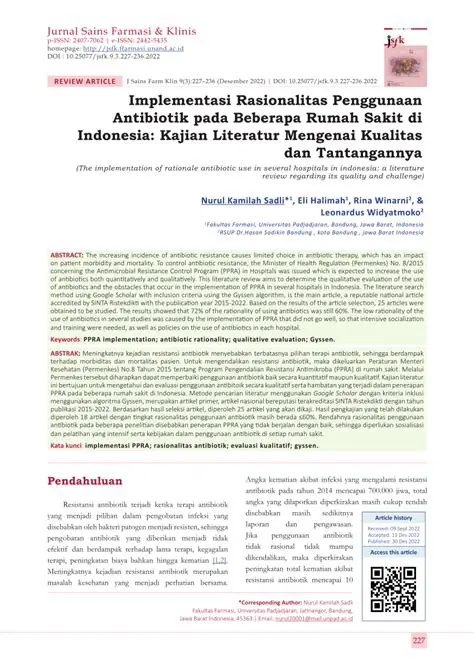Rasionalitas Penggunaan Antibiotik