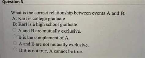 Relationship Between Events A and B