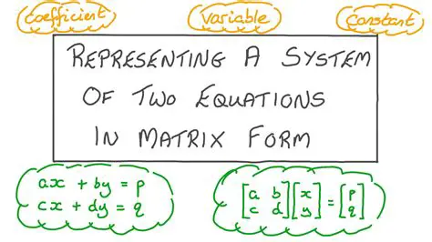 Representing Systems of Equations in Matrix Form