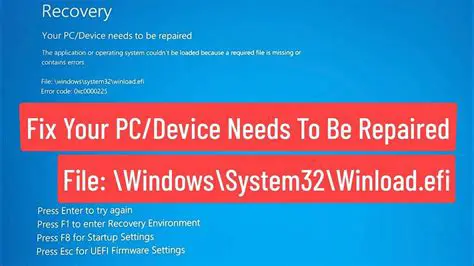 Resolving the 'File Windows System32 Winload.efi' Error Code 0xc00000e: A Comprehensive Guide