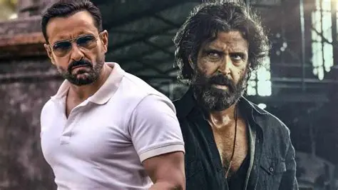 The Electrifying Collaboration: Saif Ali Khan and Hrithik Roshan in Vikram Vedha