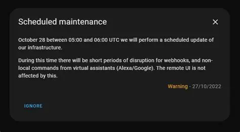 Scheduled Maintenance Notification