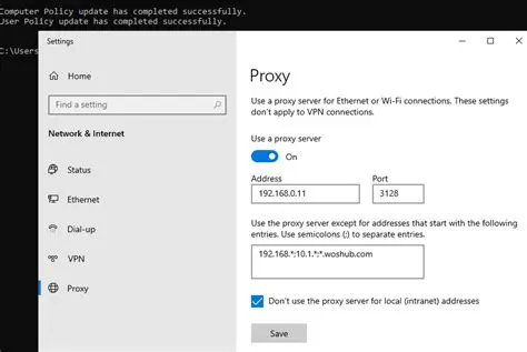 Set proxy for Internet Explorer