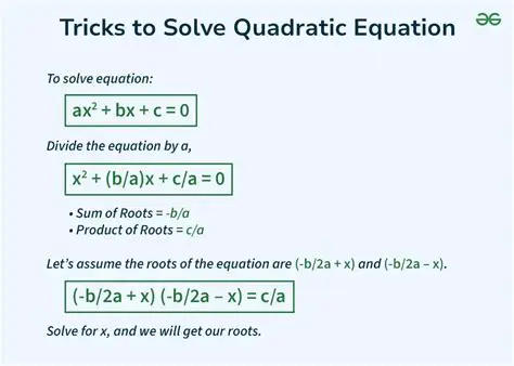 Solving the Quadratic Equation
