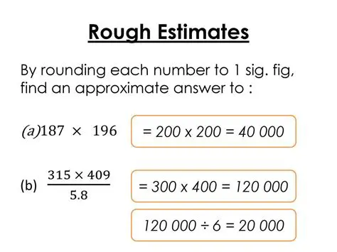 Start with a rough estimate