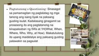 Survey ng Pagtatanong sa Pamamagitan ng Mga Instrumento
