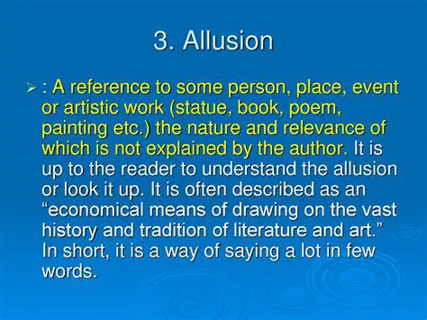 The Allusion in Literature