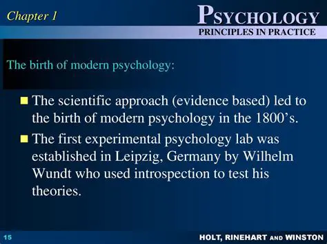 The Birth of Modern Psychology