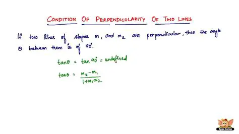 The Condition for Perpendicularity
