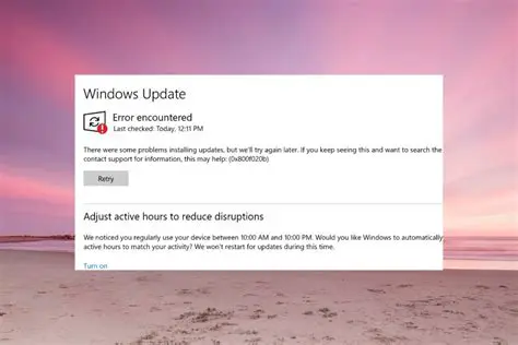 The Confusing Update Window