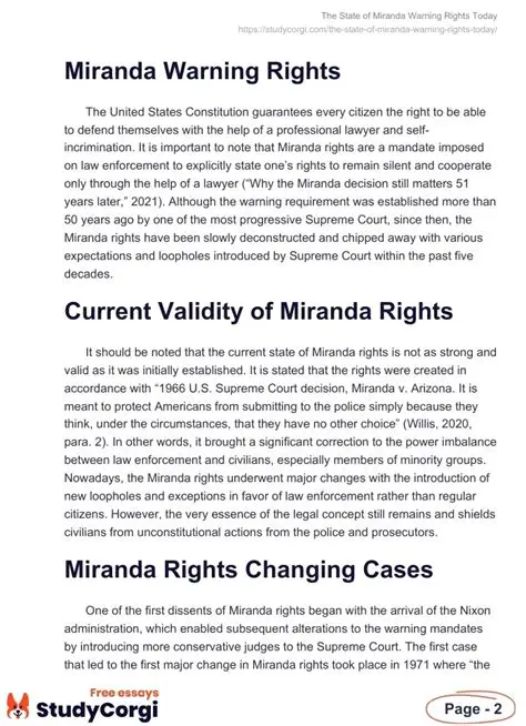 The Correct Application of the Miranda Warning