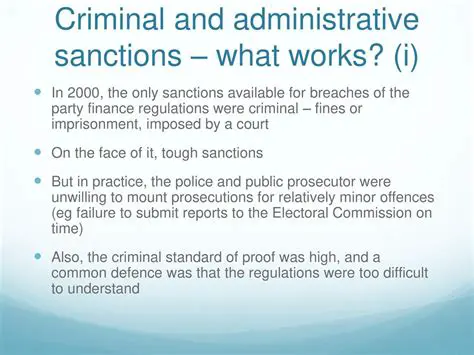 The Effect of Administrative Sanctions