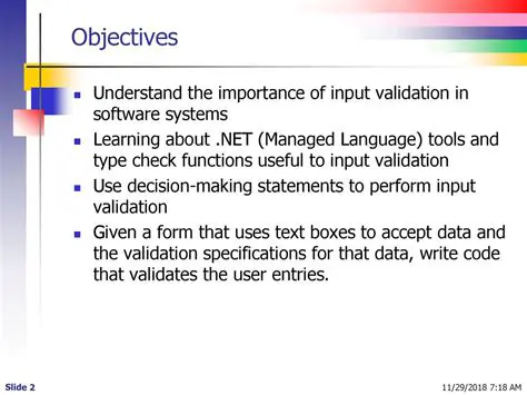 The Importance of Input Validation