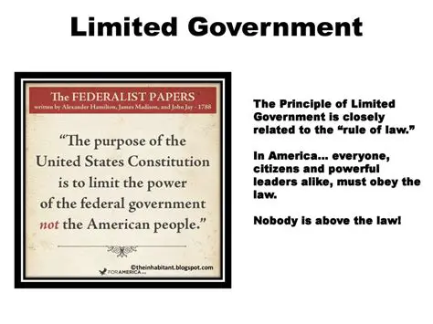 The Main Purpose of the Principle of Limited Government