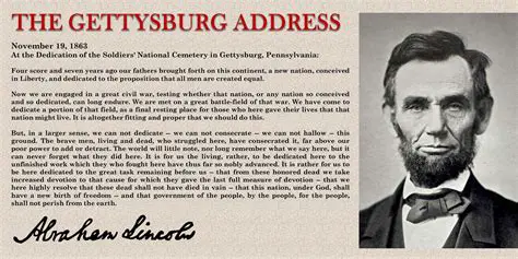 The Most Prestigious Thing Spoken by Lincoln in the Gettysburg Address