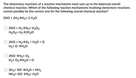 The Overall Chemical Reaction