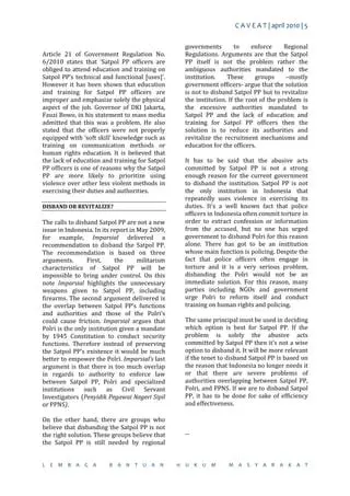 The Position of Satpol PP in Enforcing Regulations