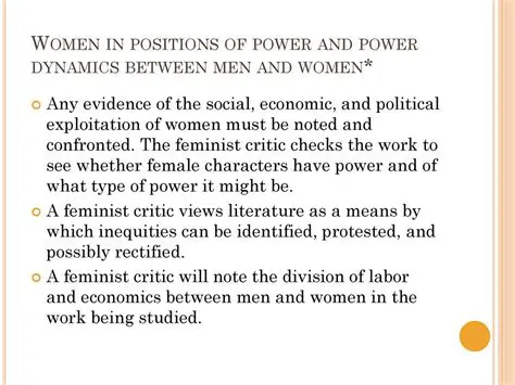 The Power Dynamics of Men and Women